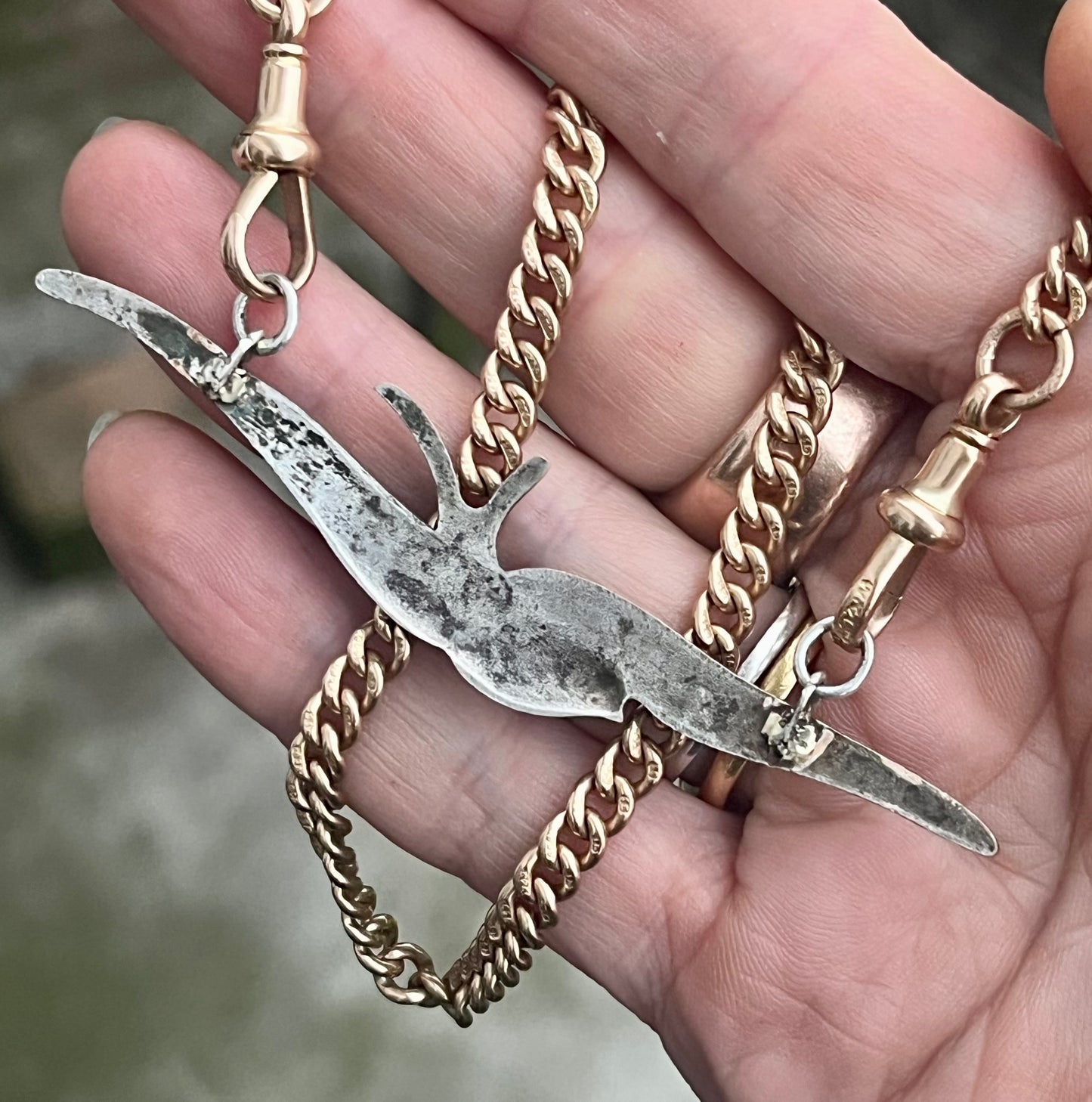 Enamel and silver Bluebird pendant