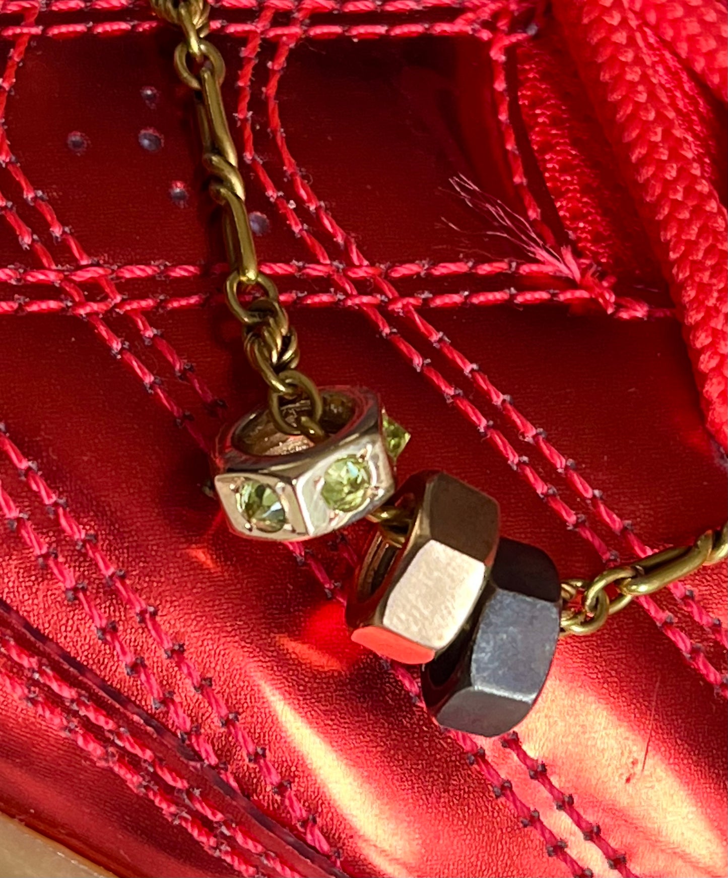 Peridot reverse set 14k nut