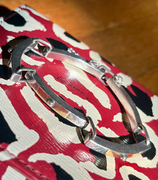 Vintage Gucci Sterling and 18k bracelet