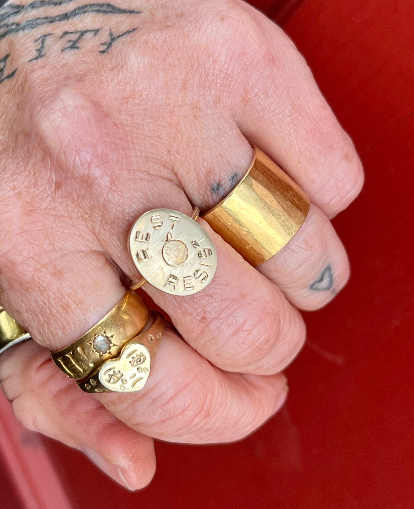 Resist, Rest, Repeat ring