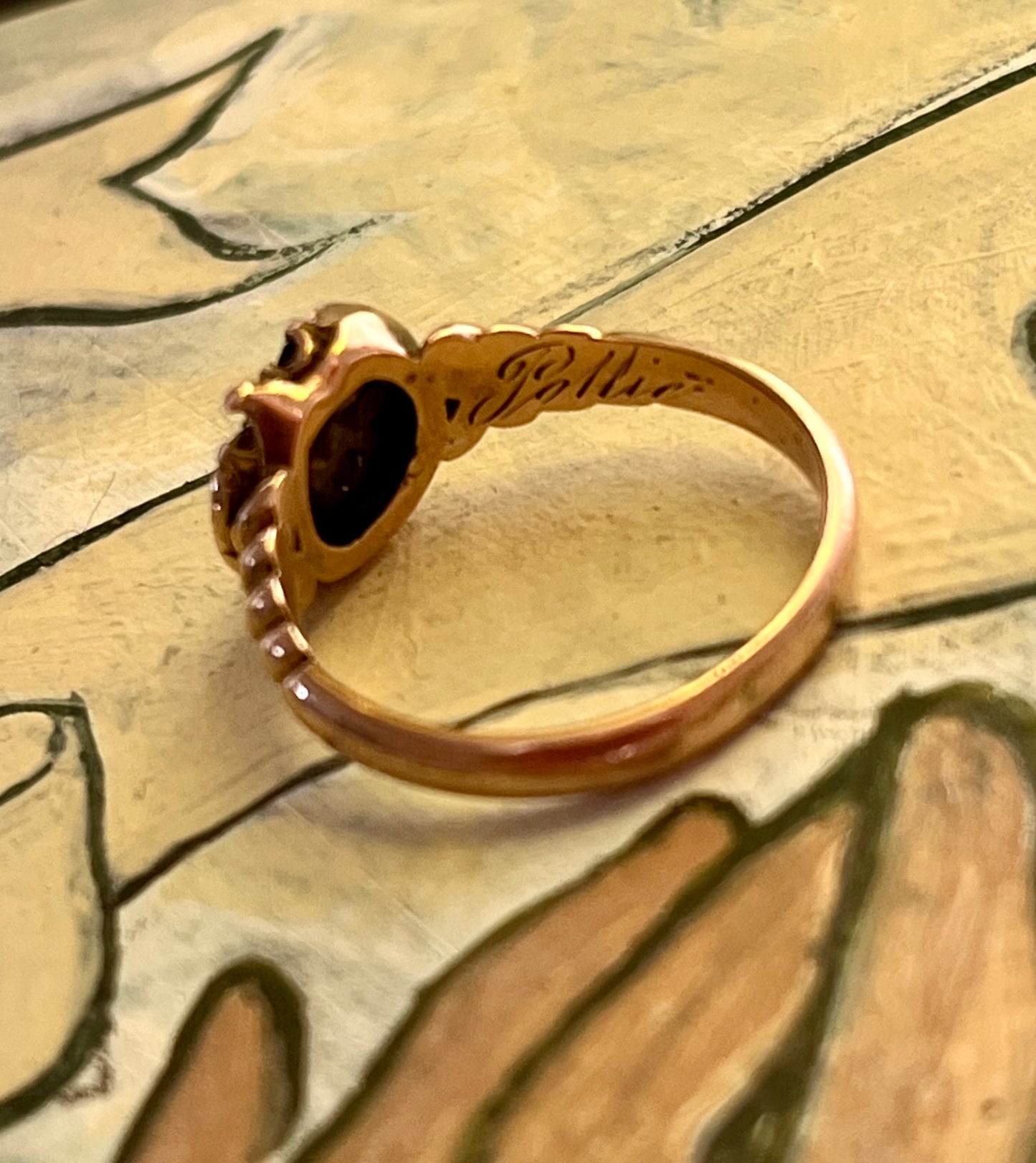 Victorian crescent ring