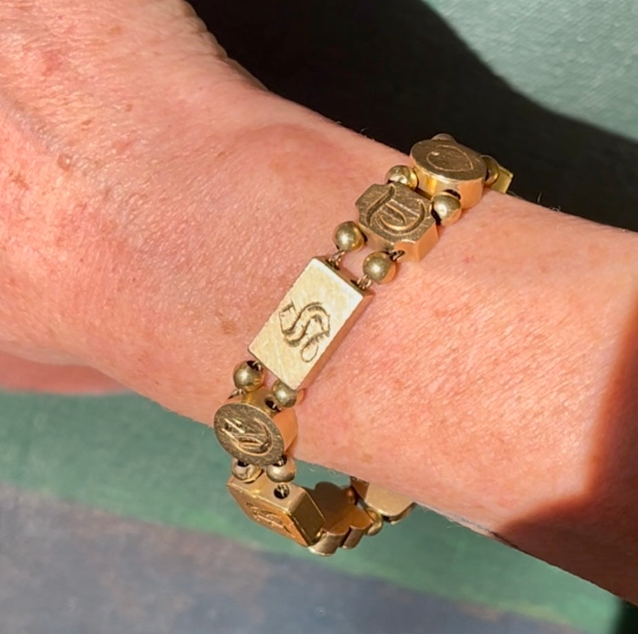 "Dearest" gold bracelet