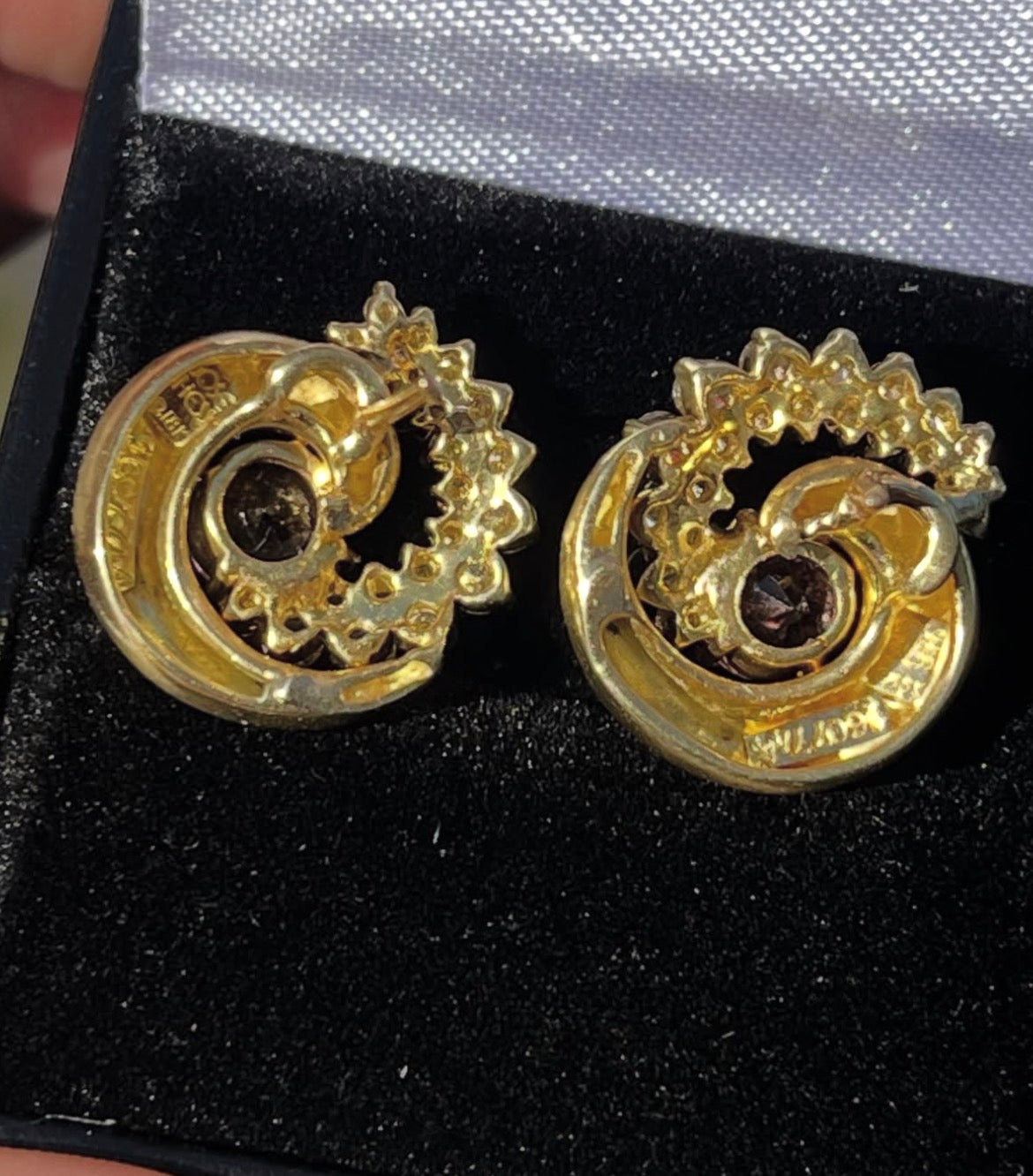 Jose Hess vintage 18k earrings