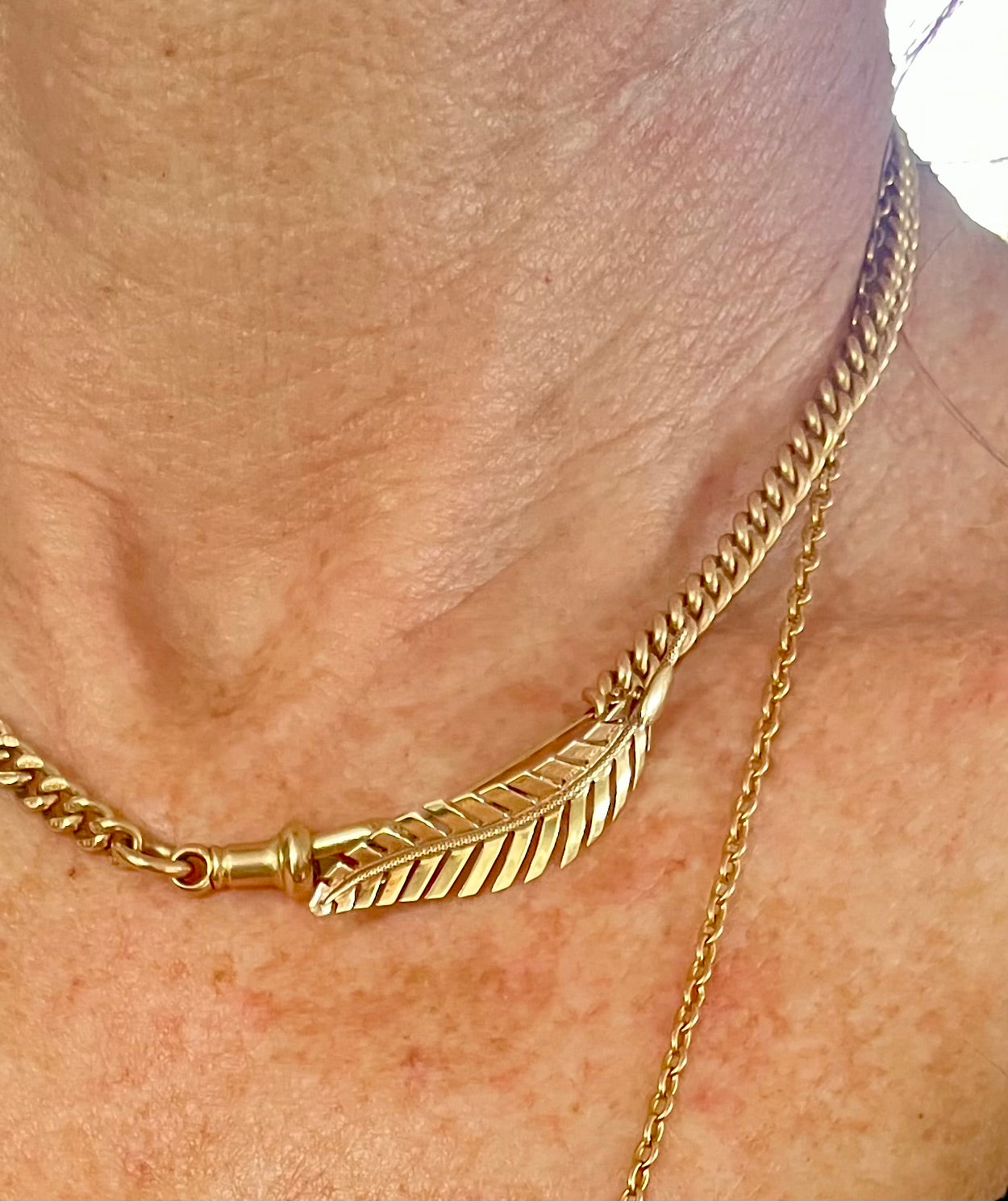 Gold feather pin/ connector