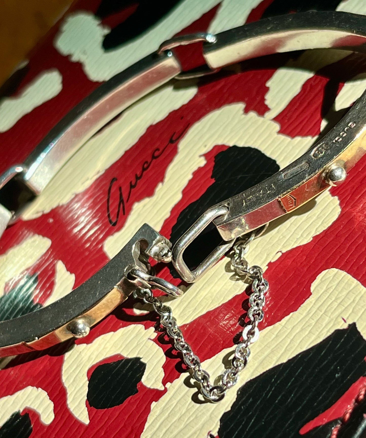 Vintage Gucci Sterling and 18k bracelet