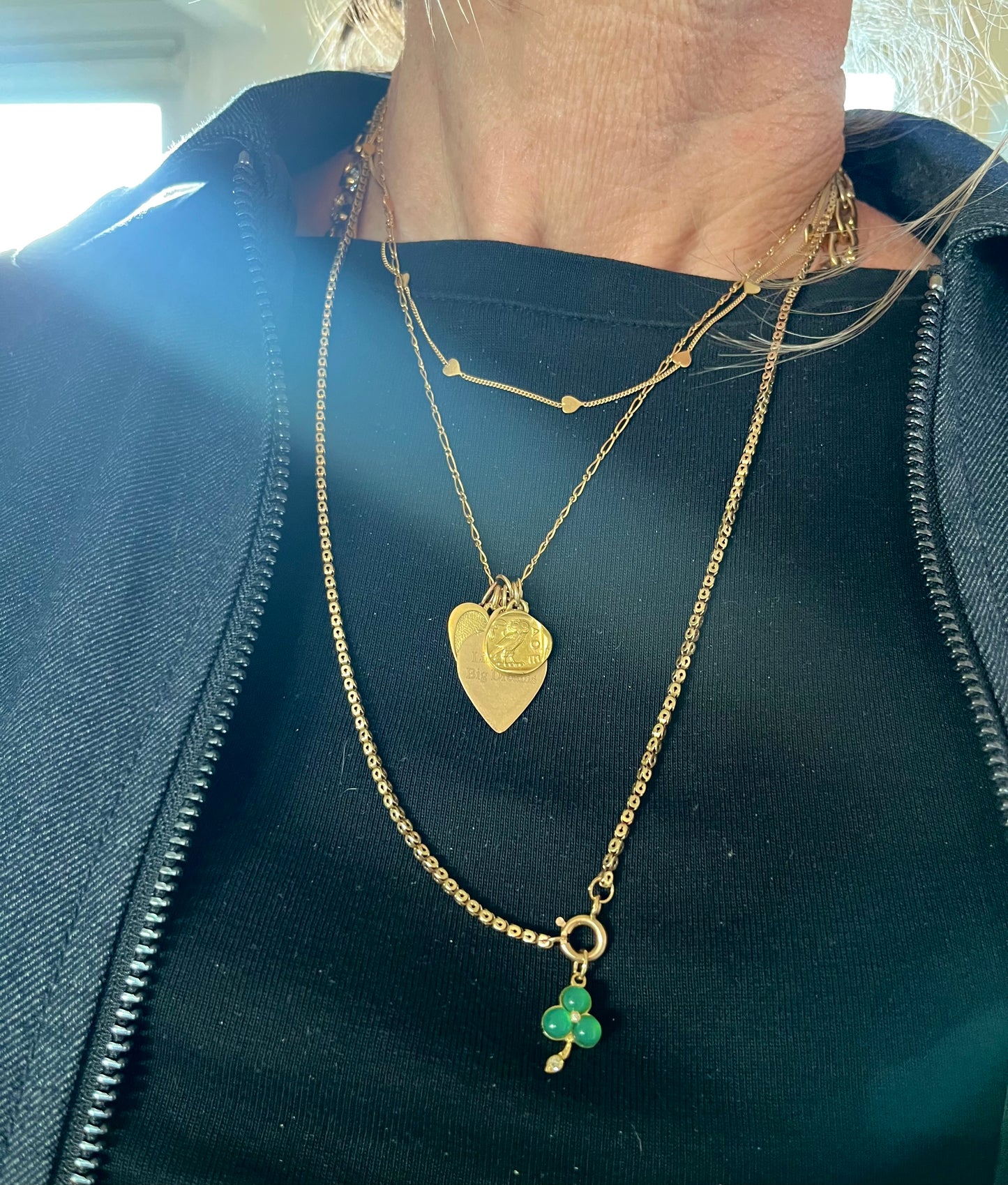 Chrysoprase clover charm