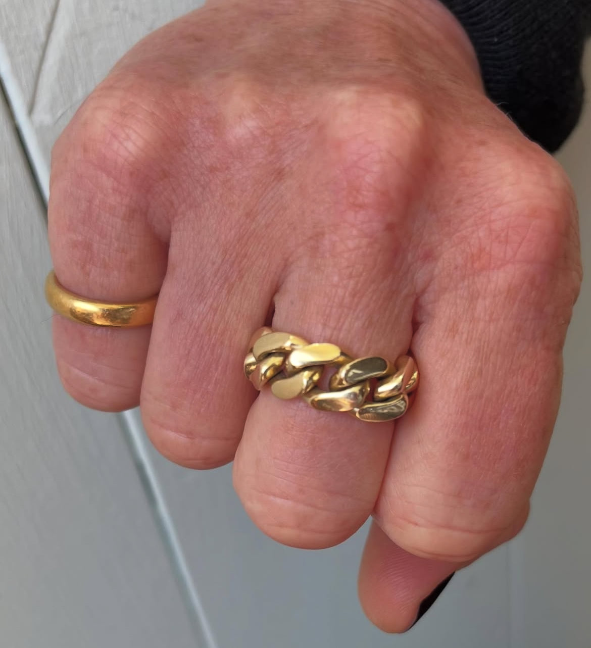 14k chain ring