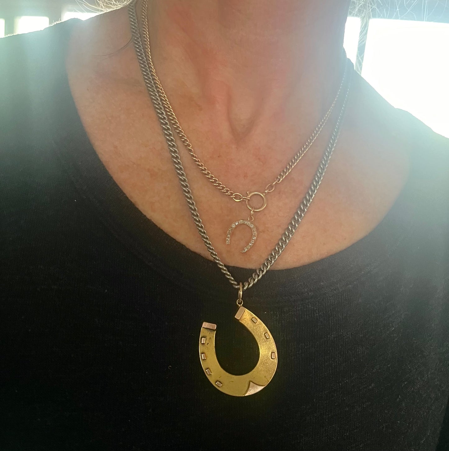 Massive Victorian horseshoe pendant