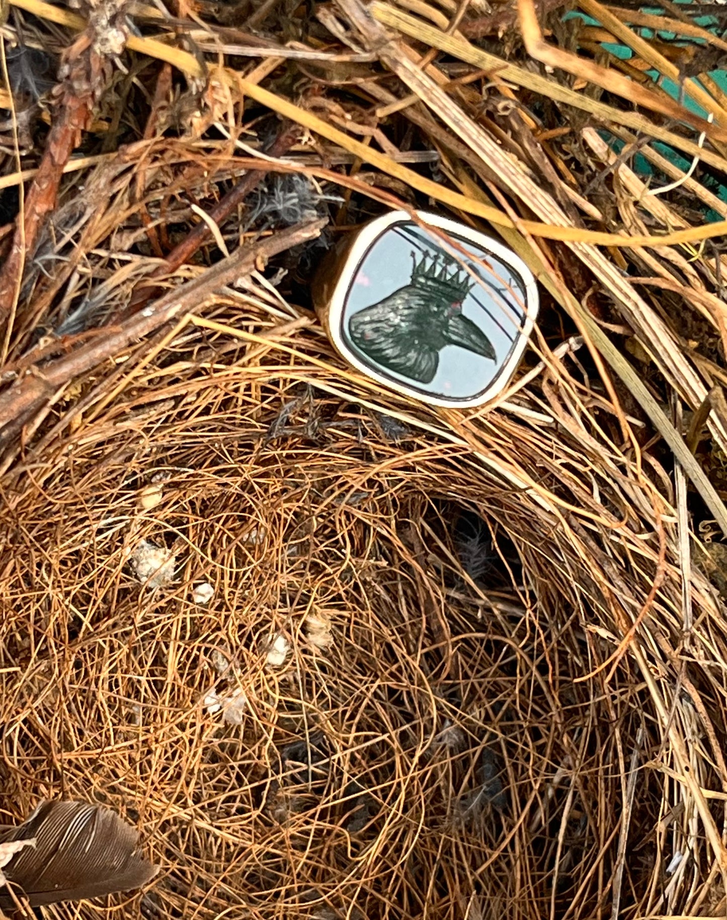 Crowned Raven ring