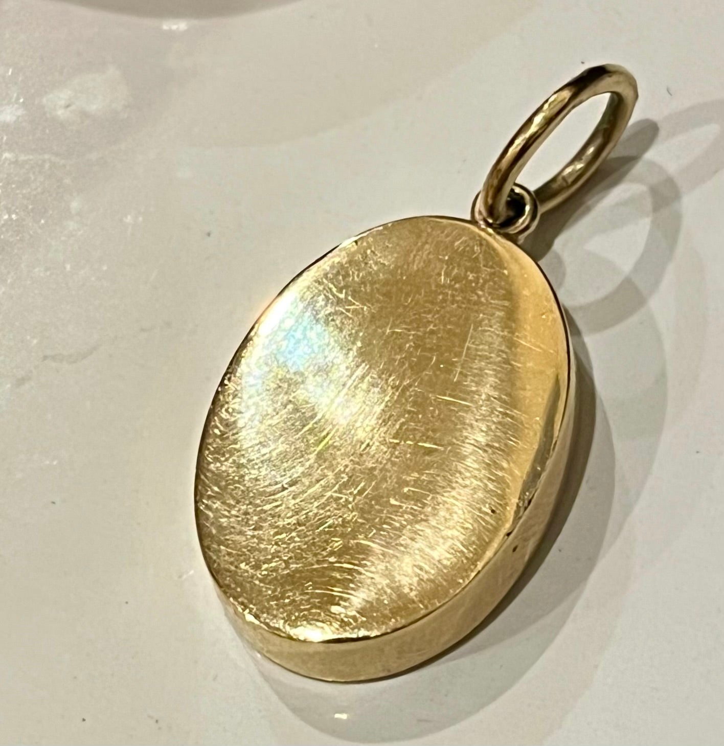 anatomical hematite heart pendant