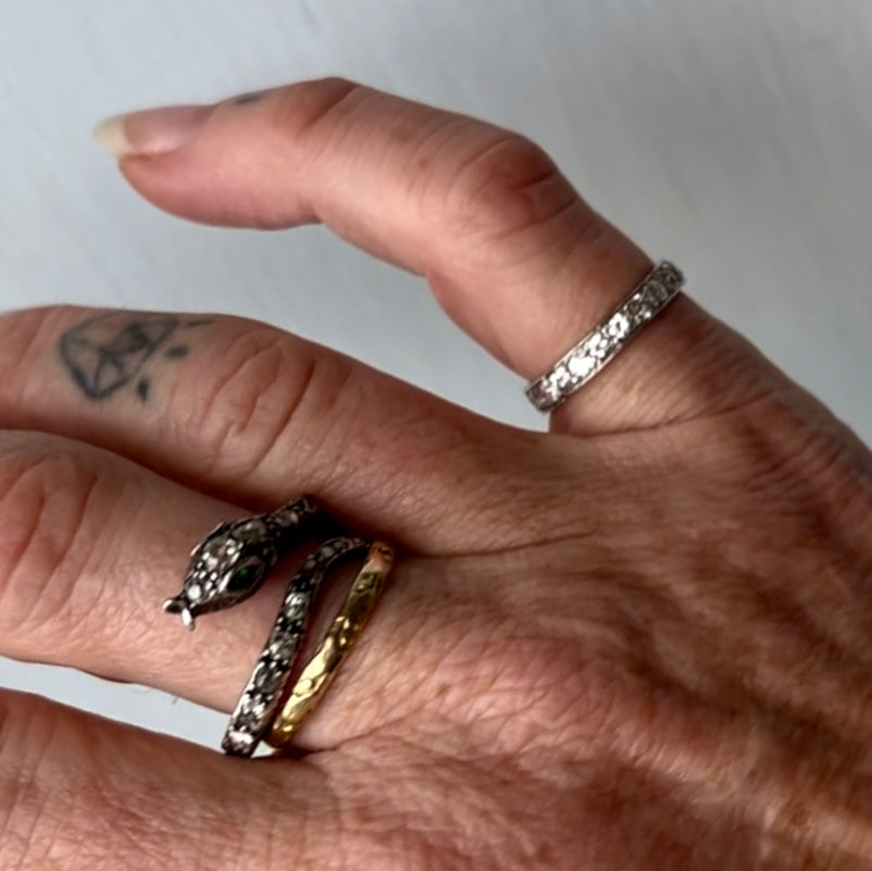 Old European cut eternity band ring