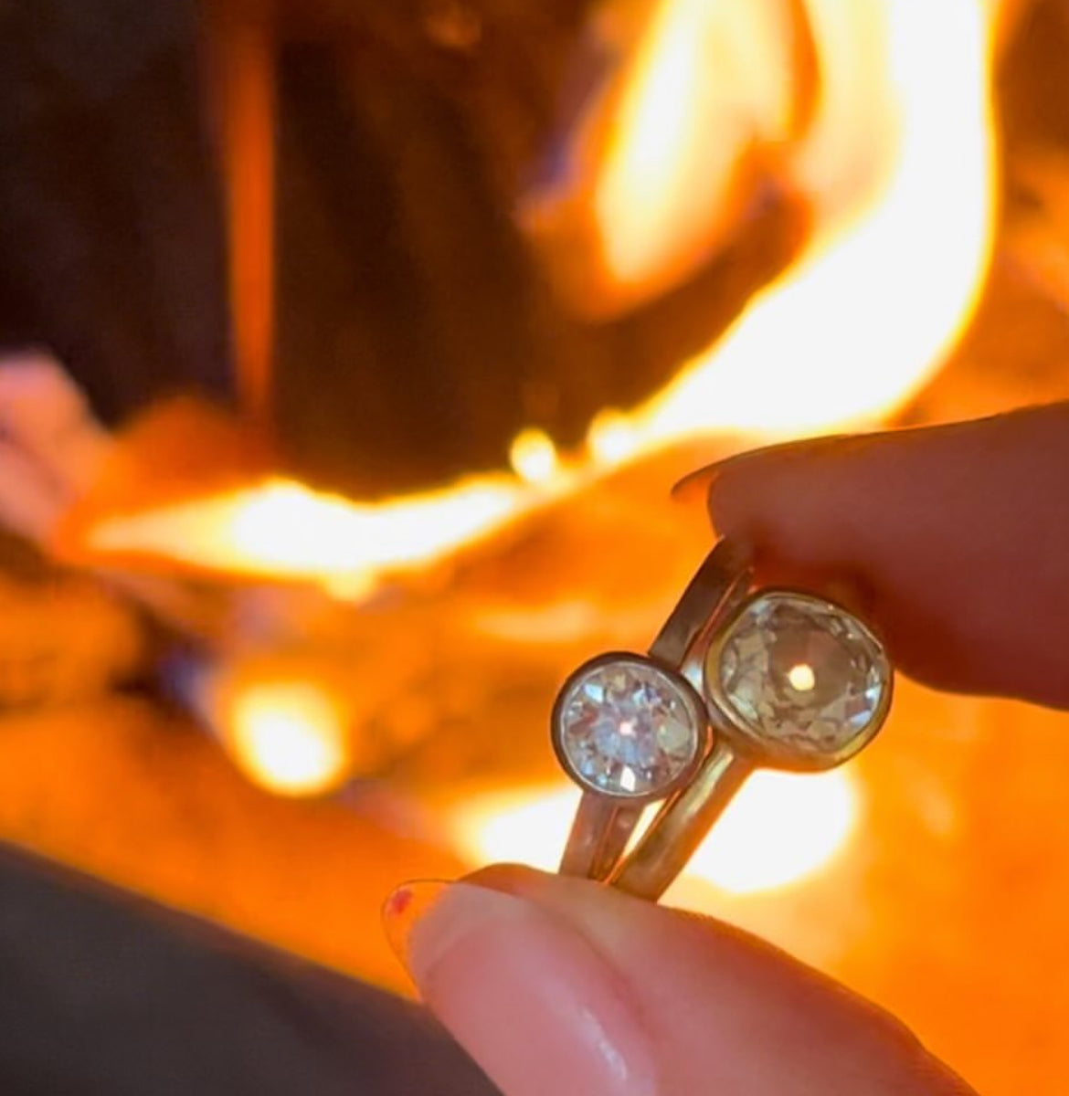 22k or platinum hand crafted solitaire settings