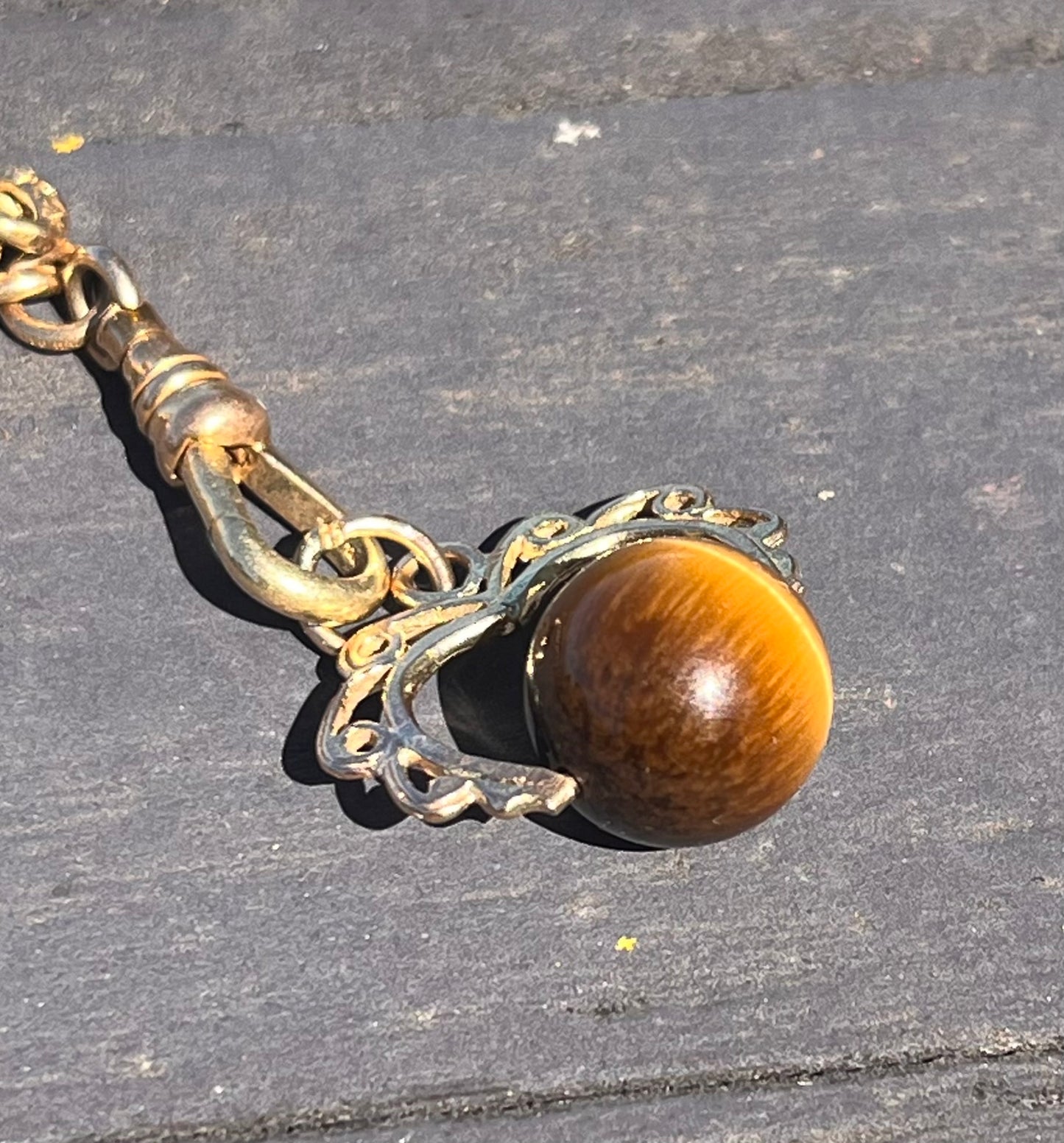 Tigers eye spinner fob