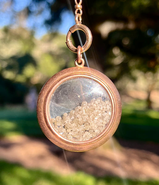 Antique diamond shaker pendant