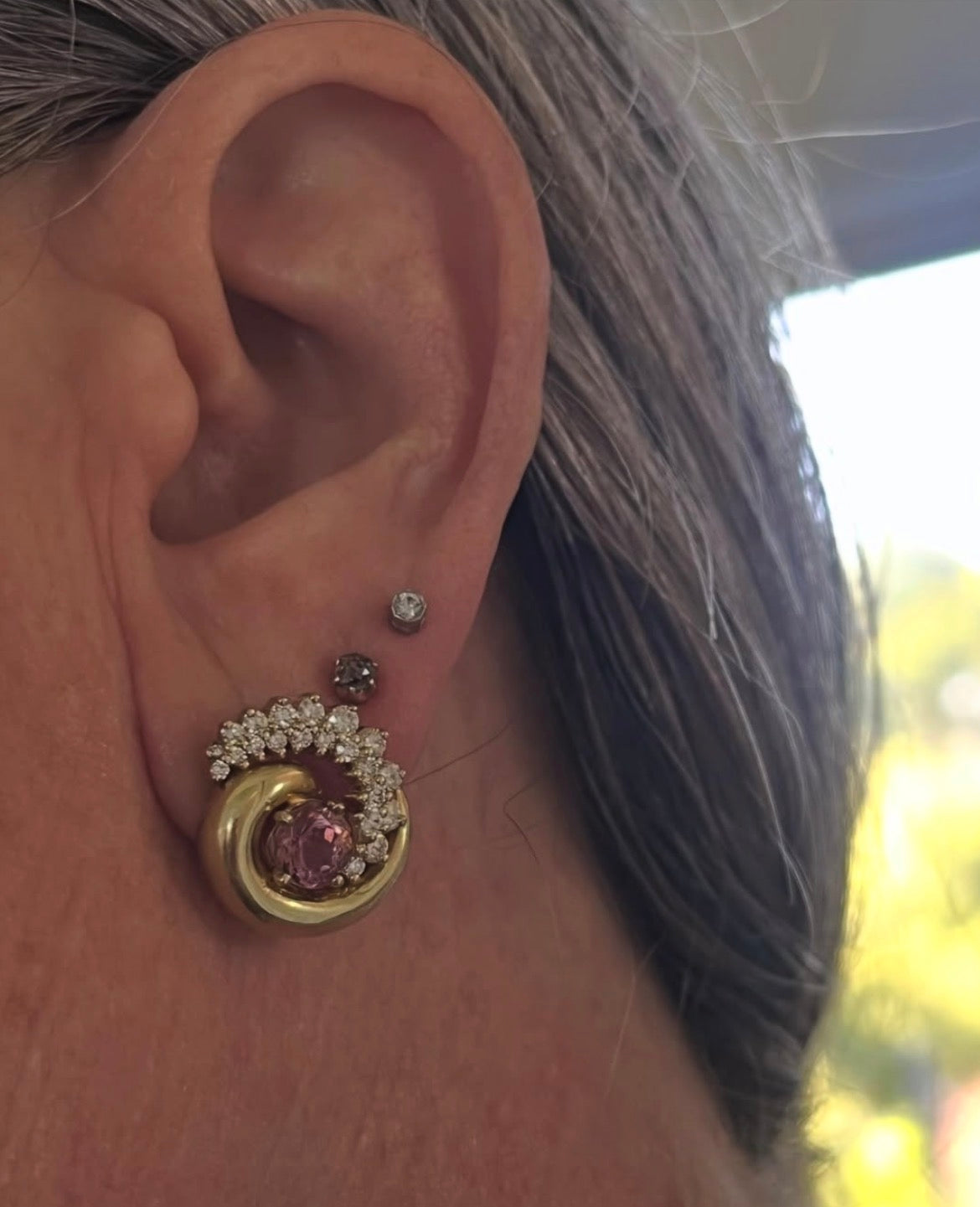 Jose Hess vintage 18k earrings