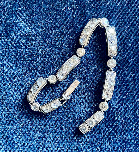 Old mine cut diamond bracelet