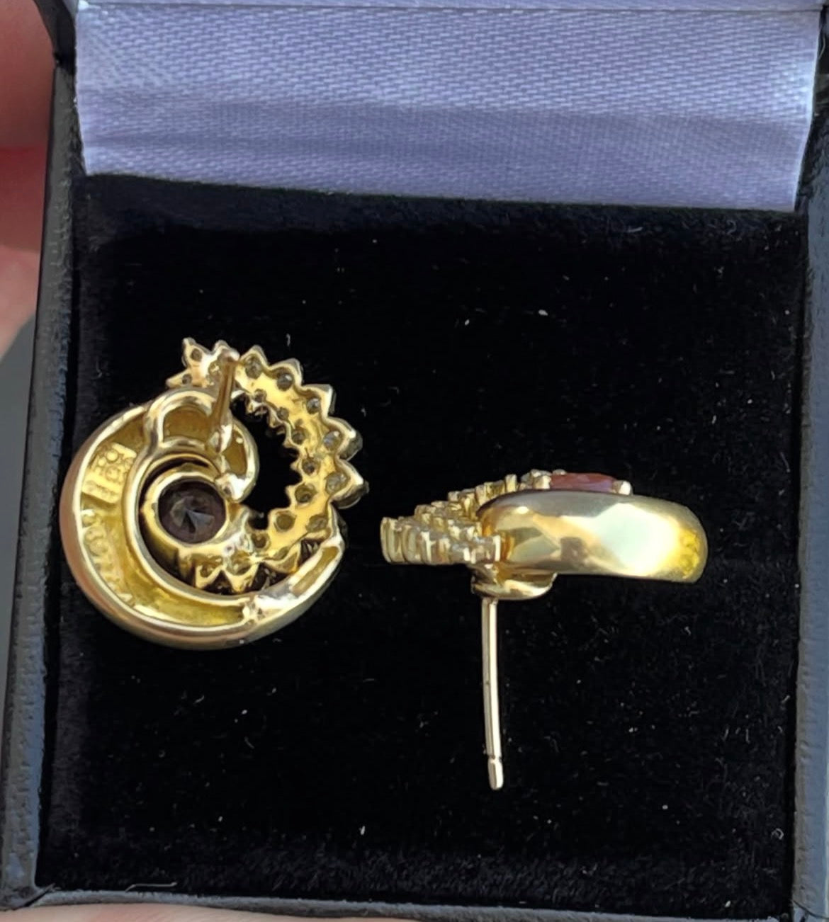 Jose Hess vintage 18k earrings