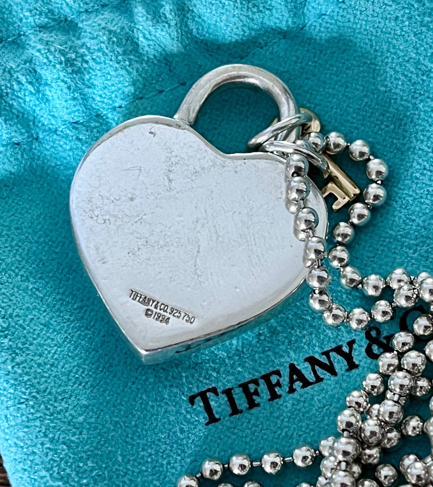 Tiffany silver heart necklace
