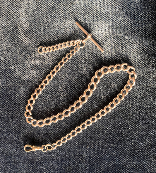 Antique silver watch chain