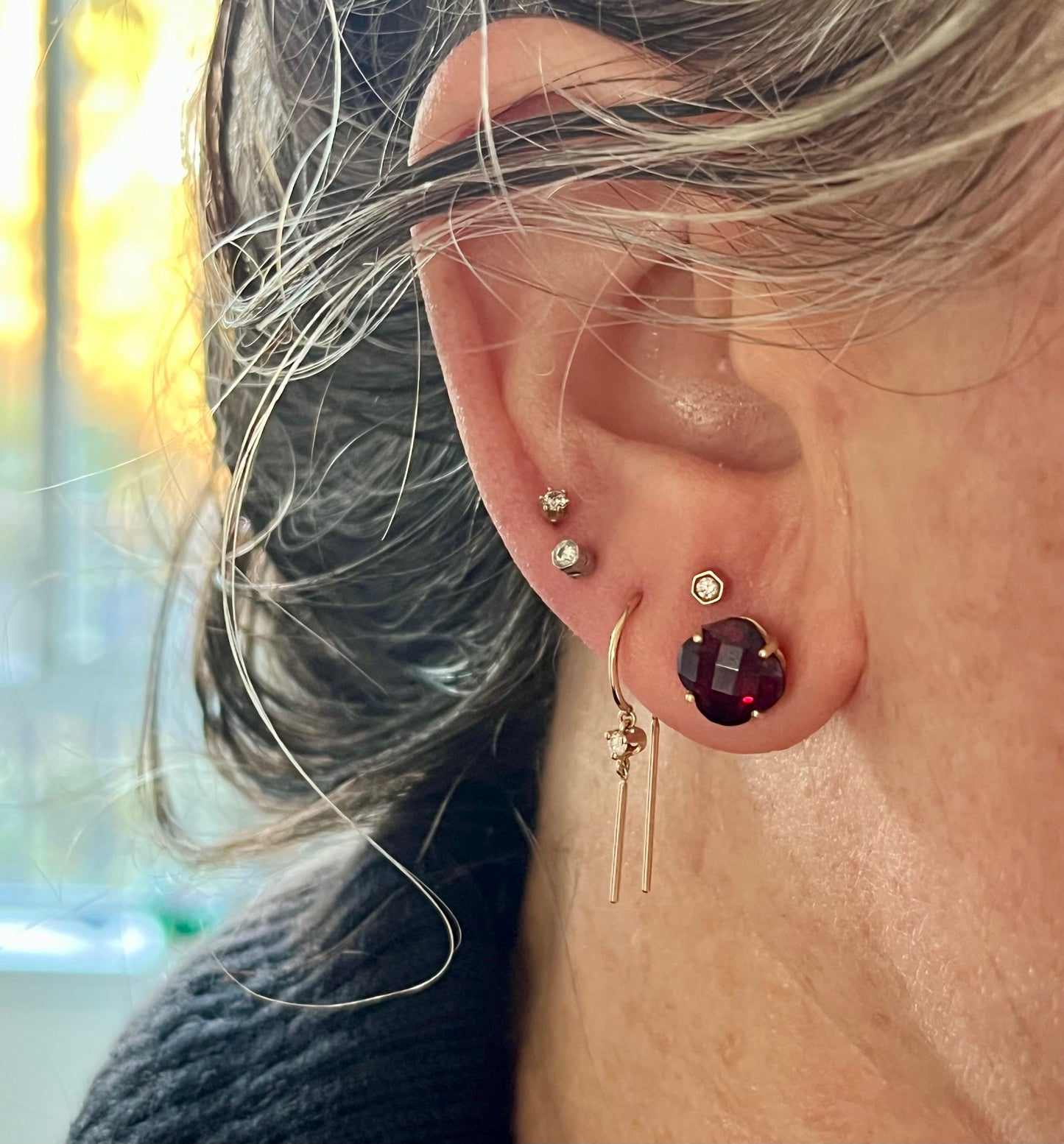 Garnet earrings