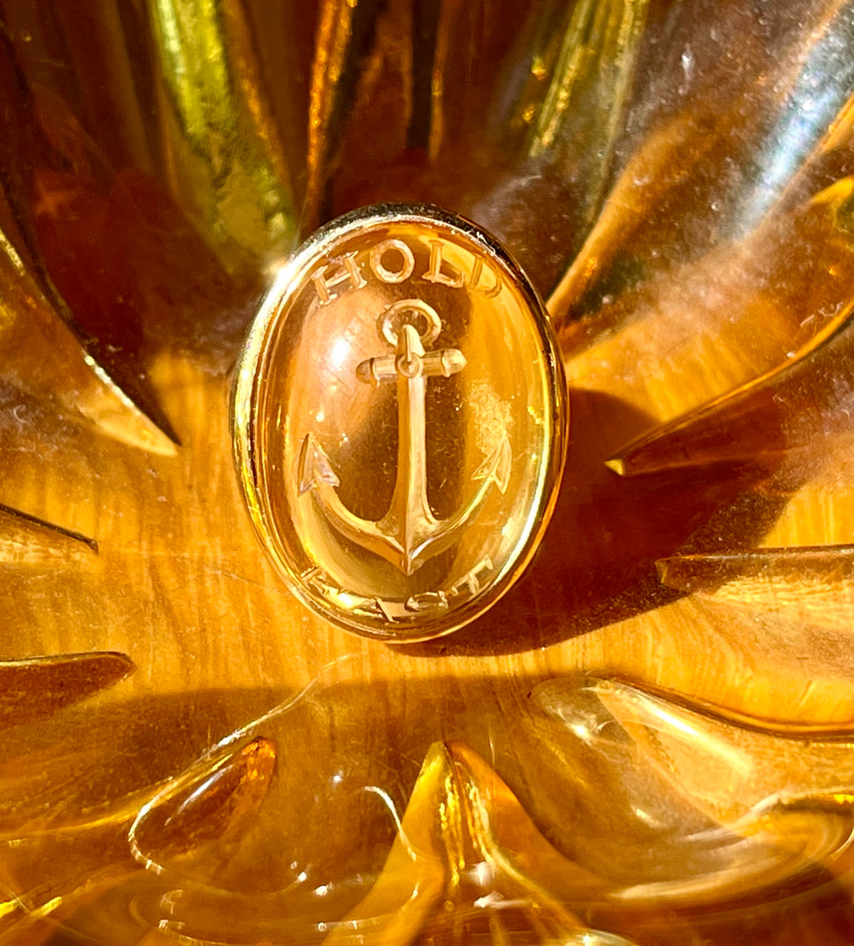 Hold Fast citrine anchor ring