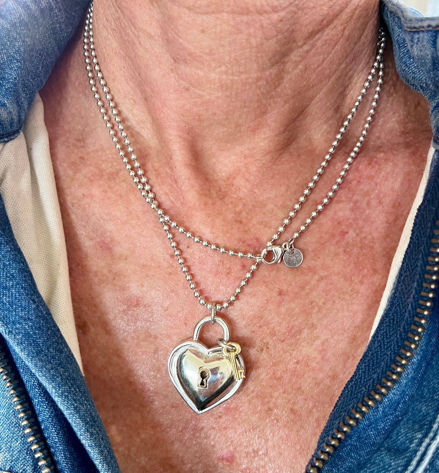 Tiffany silver heart necklace