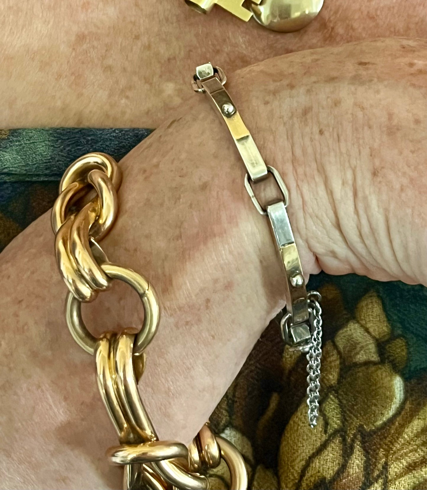 Vintage Gucci Sterling and 18k bracelet