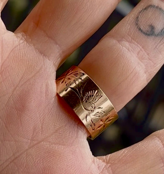 Antique sparrow ring