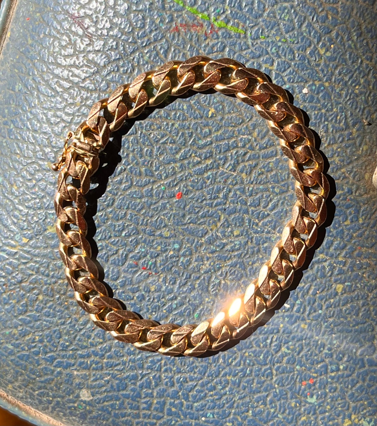 14k curb bracelet