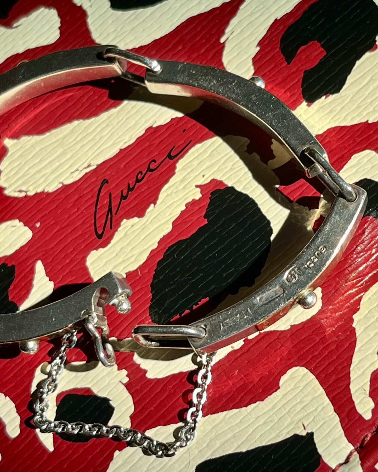 Vintage Gucci Sterling and 18k bracelet