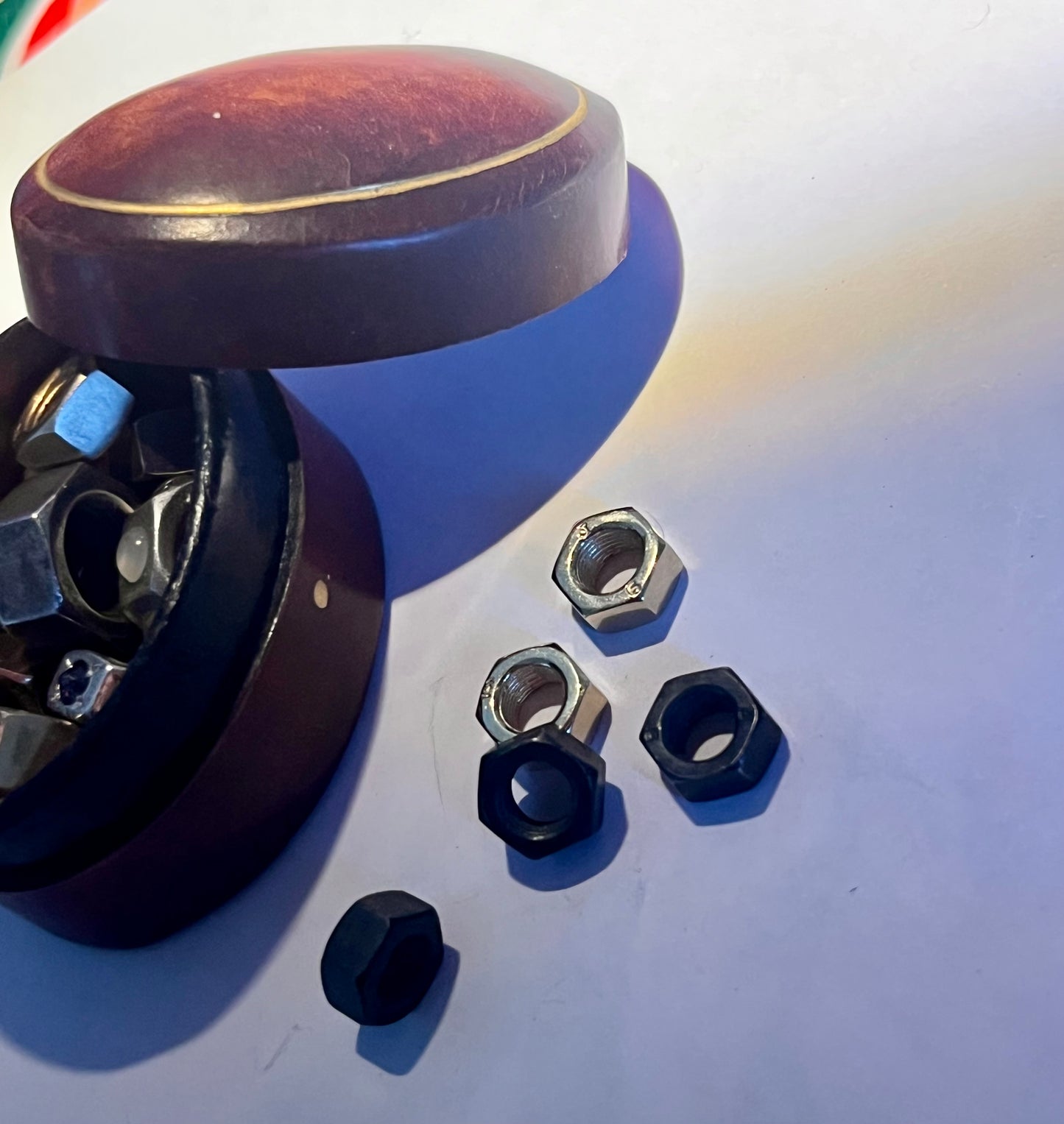 oxidized silver mini nut