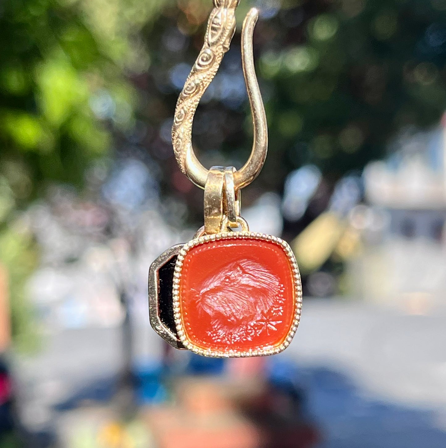 Guinea Pig intaglio pendant