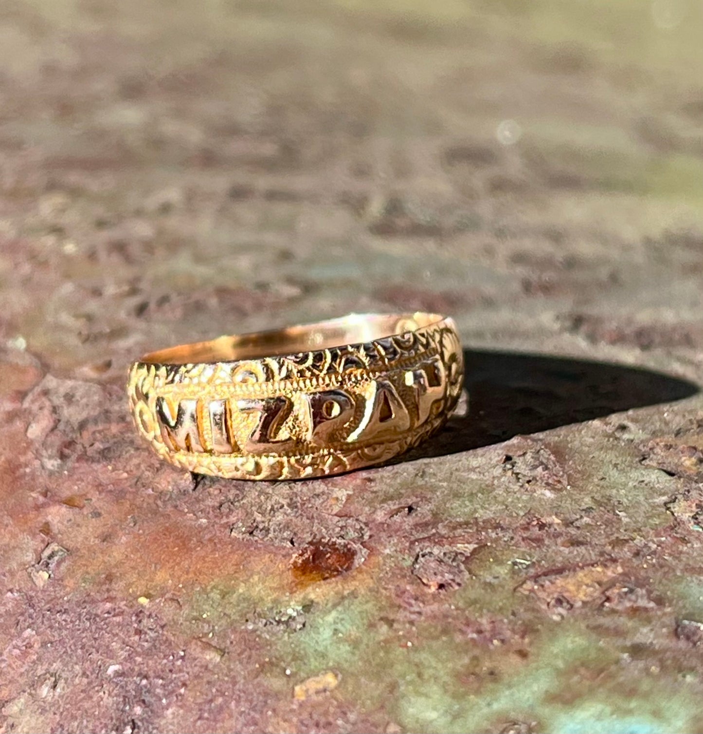 Antique 16k Mizpah ring