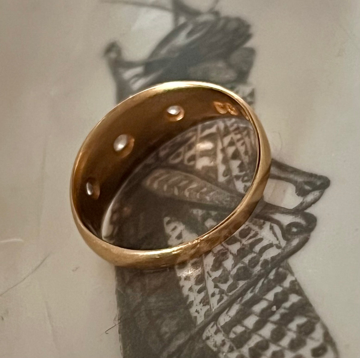 Antique star set diamond ring