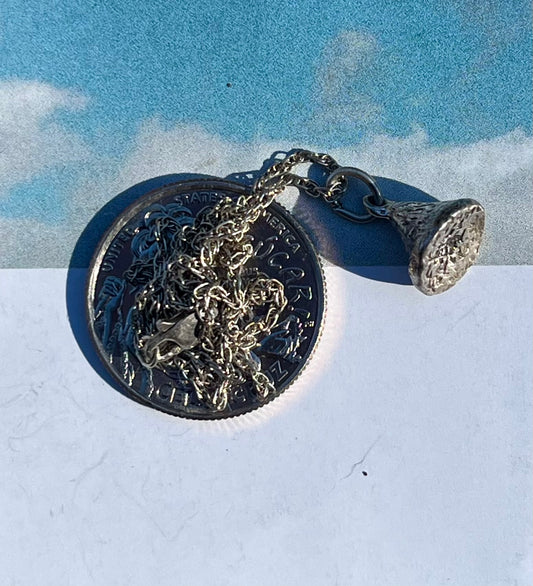 Sterling silver Kiss charm