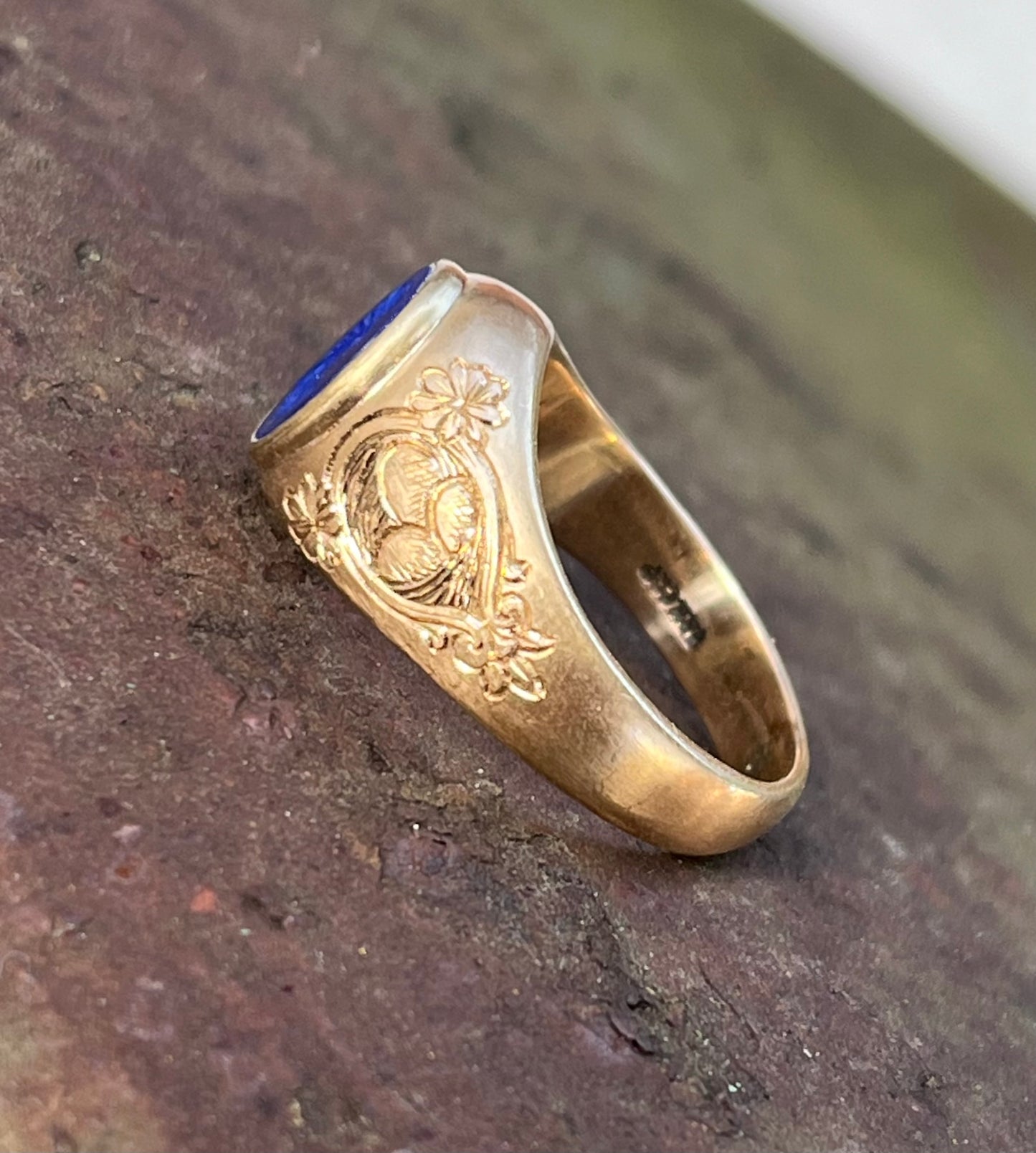 bluebird and nest ring