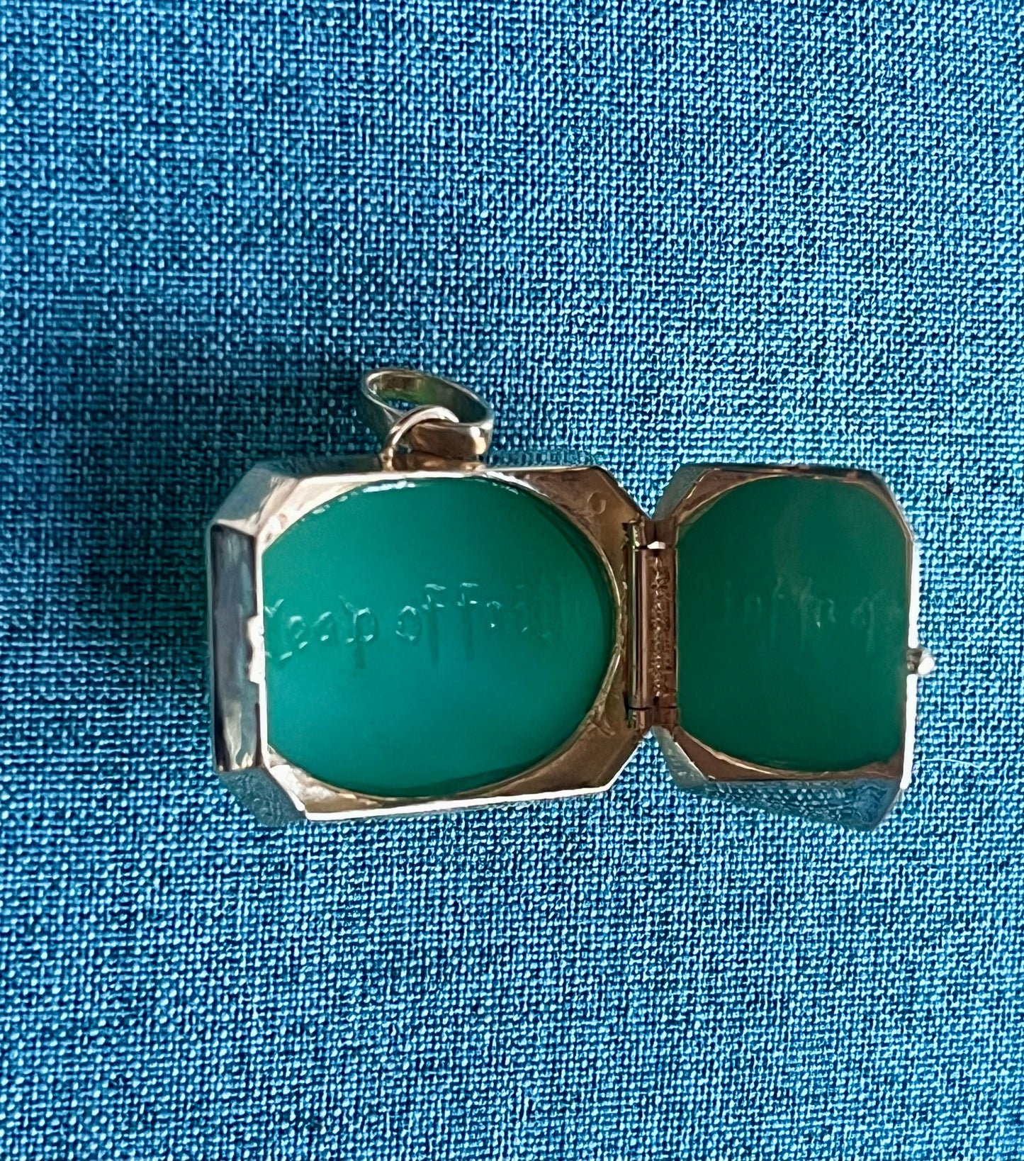 Chrysoprase grasshopper locket