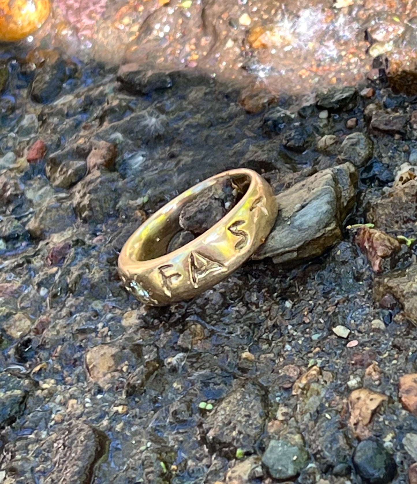 Hold Fast custom ring, 18k