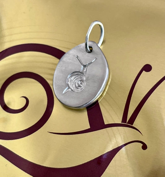 Silver snail pendant