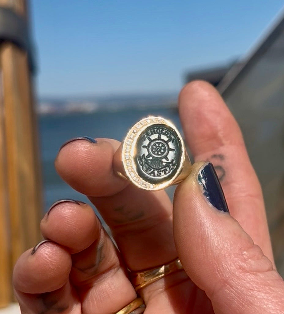 Hold Fast intaglio ring