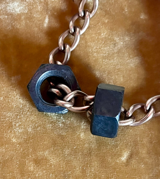 Large oxidized silver nut