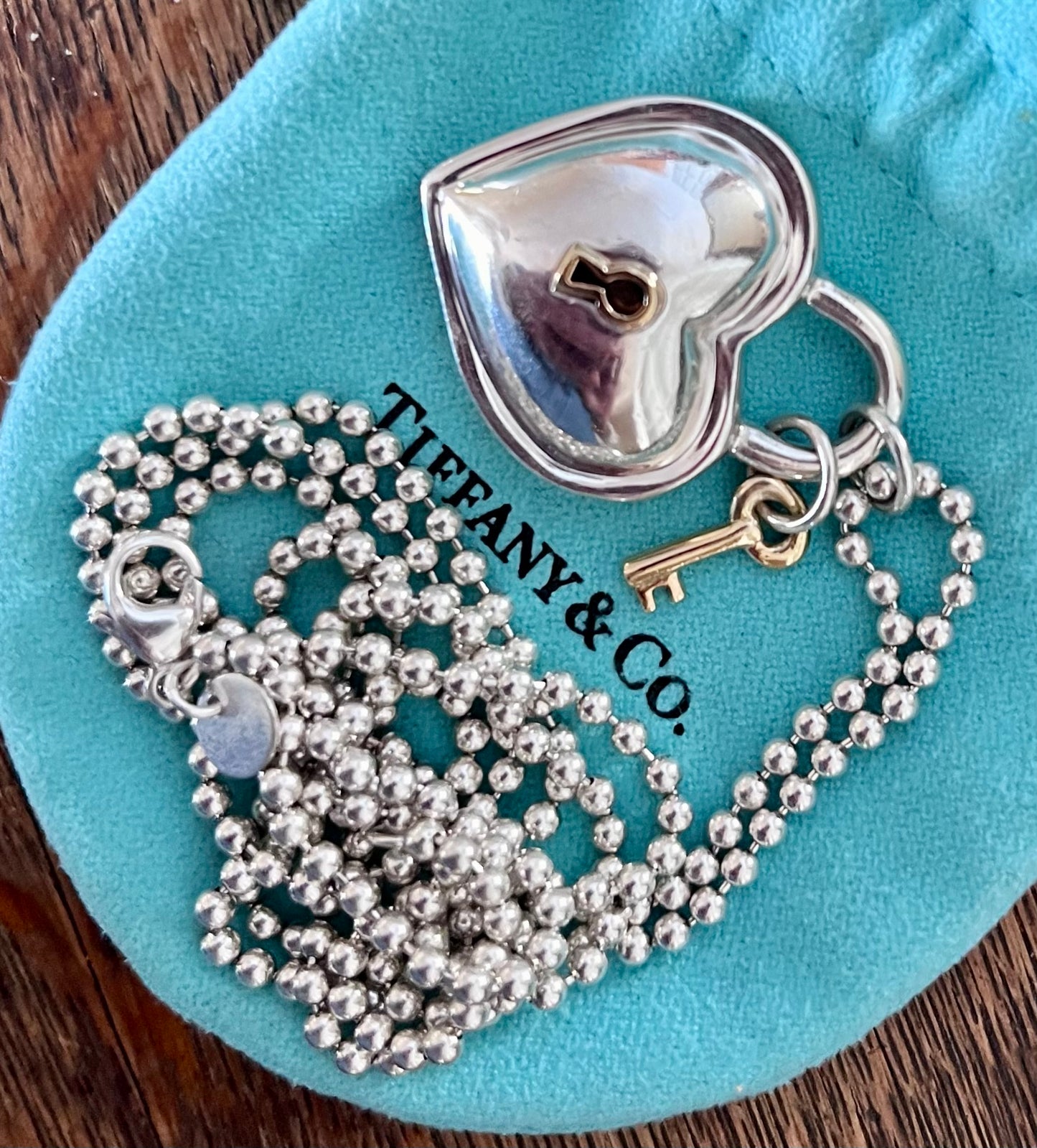 Tiffany silver heart necklace