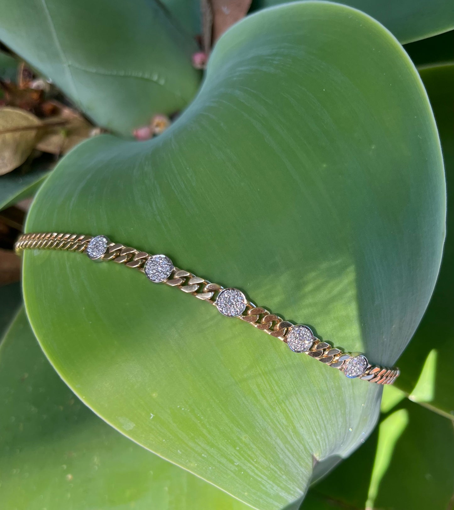 Every day diamond station curb necklace
