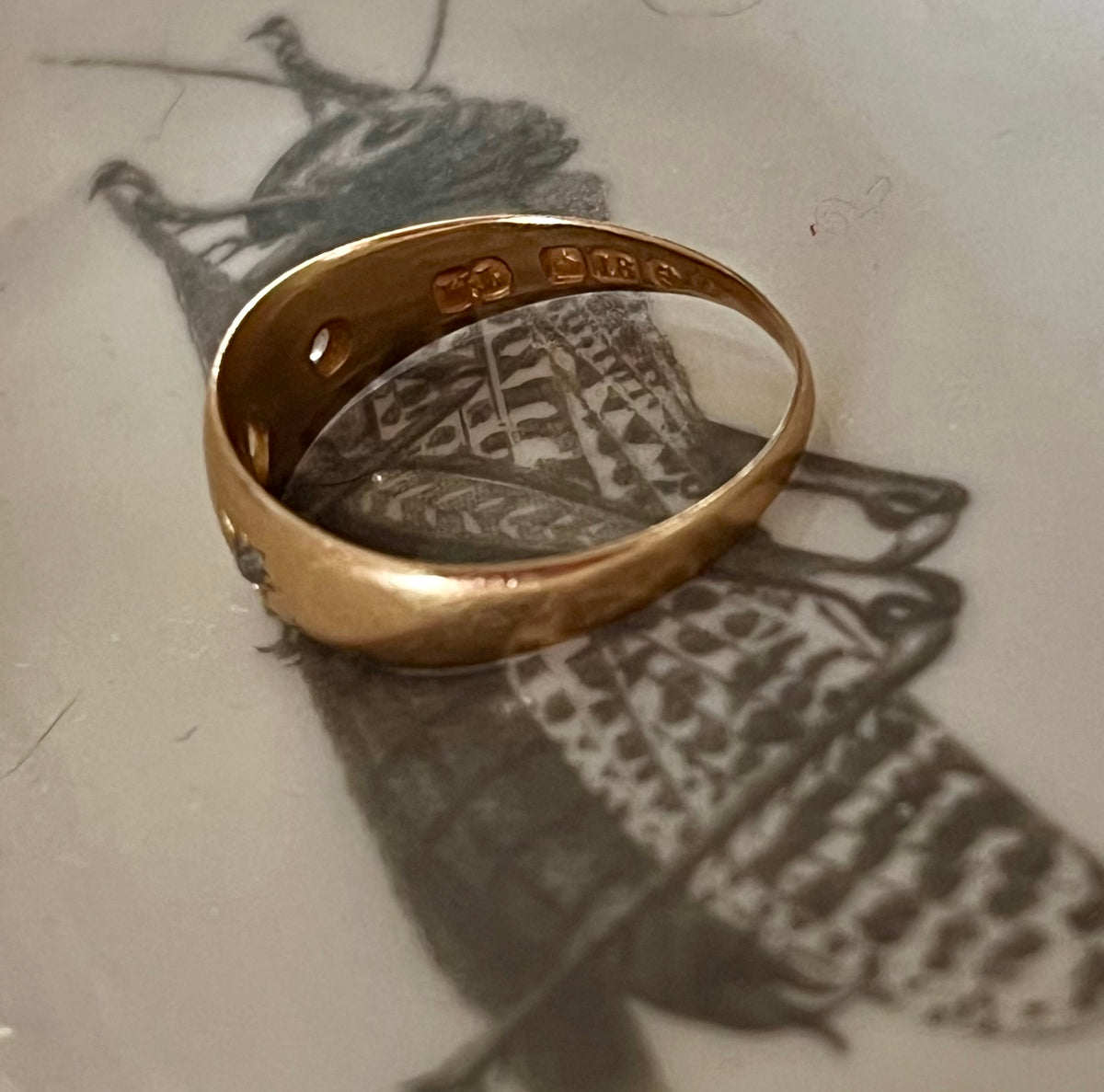 Antique star set diamond ring
