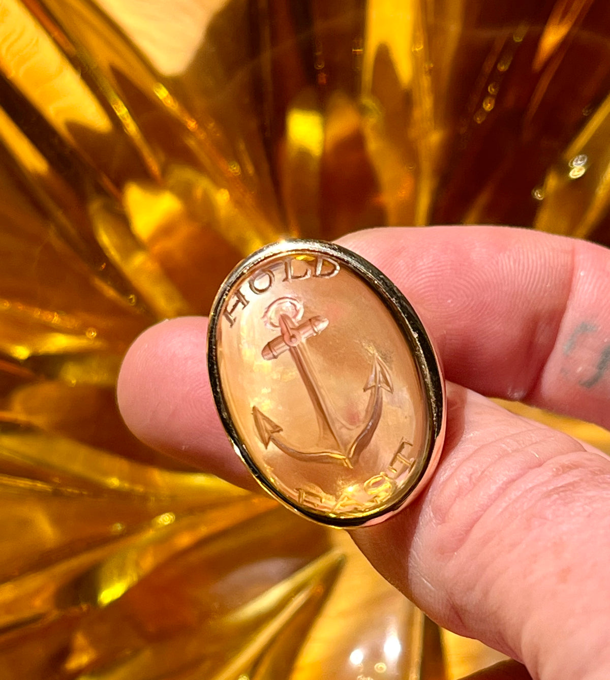 Hold Fast citrine anchor ring