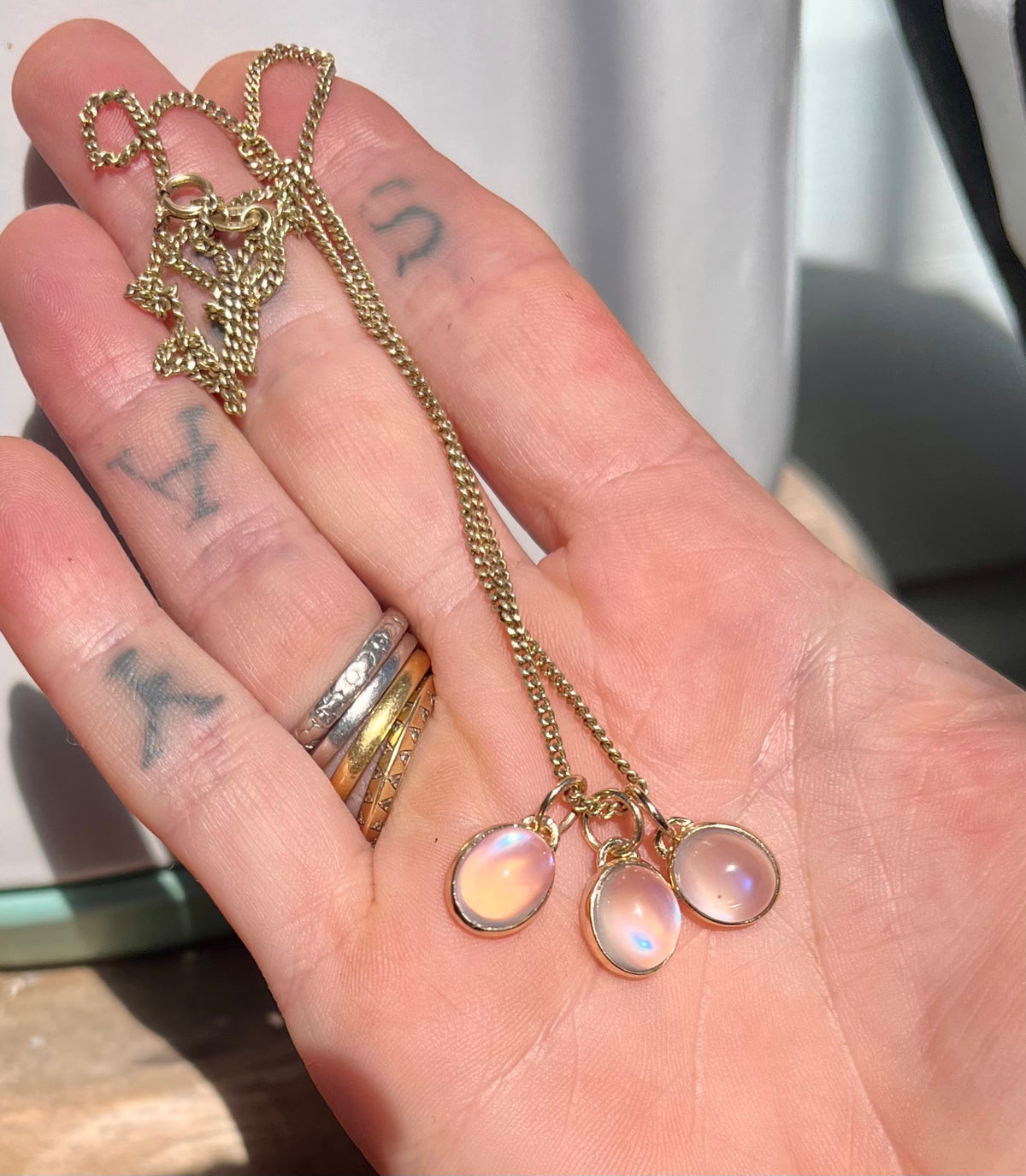 Moonstone charms