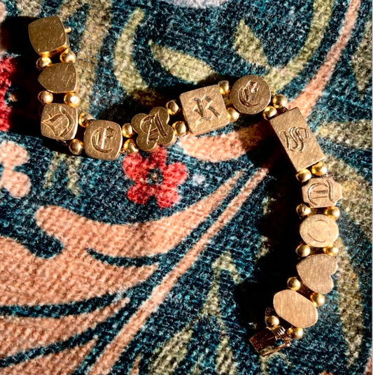 "Dearest" gold bracelet