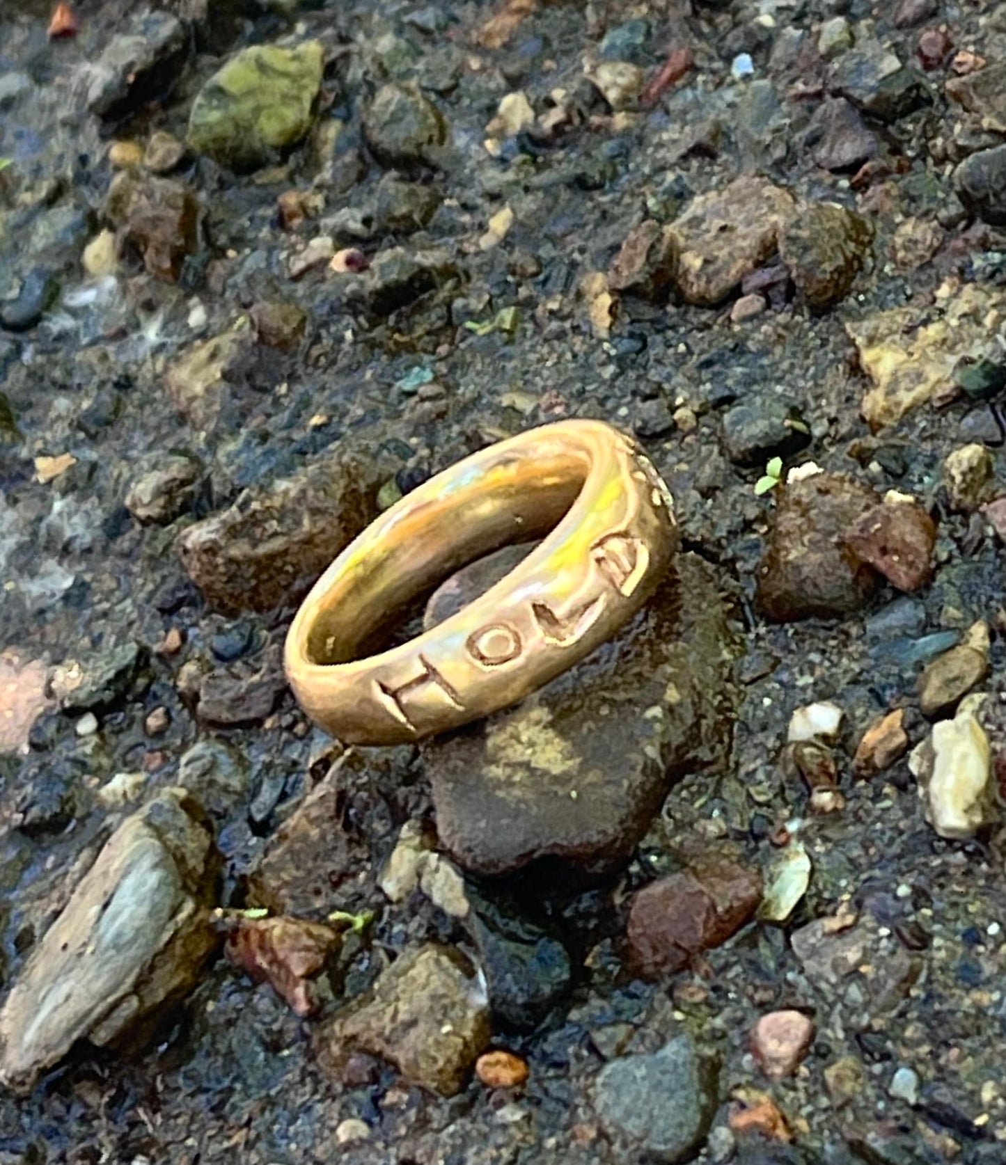 Hold Fast custom ring, 18k