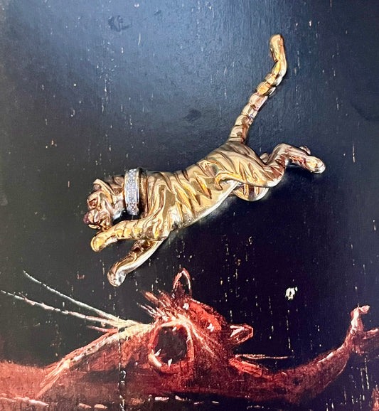 Gold Tiger brooch