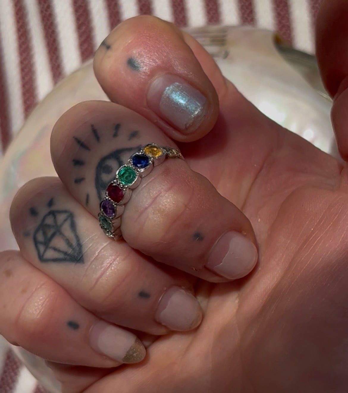 "Dearest" acrostic ring